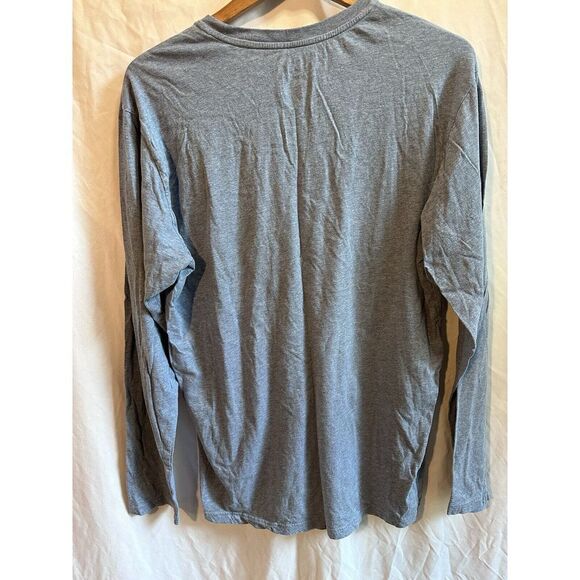 Polo Ralph Lauren Gray Logo 100% Cotton Long Sleeve T-shirt Size Men's‎ Large - Picture 4 of 4